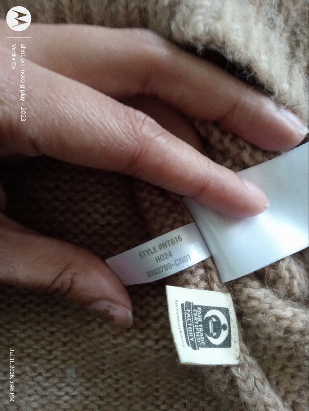 Madewell Fair Isle Alpaca-blend Sweater Camel Fairisle Crewneck Tan Medium - Picture 6 of 8